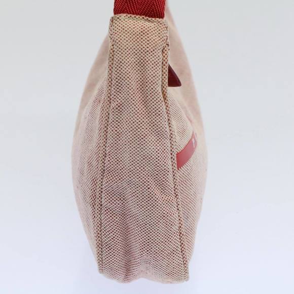 PRADA Hand Bag Canvas Gray Red Auth bs9757 - Picture 3 of 16